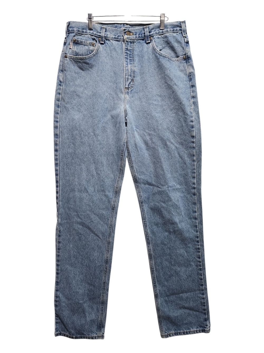 Carhartt B160 DST Men's Relaxed Fit Light Wash Jeans 36x38 Rare Length